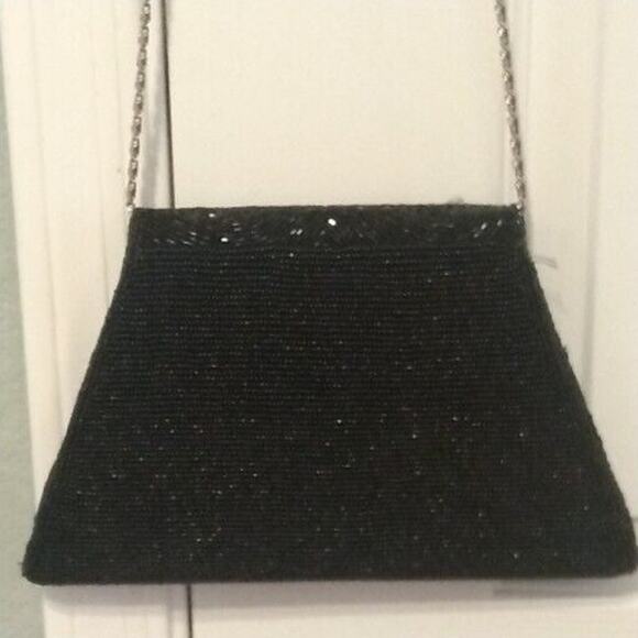 MCM Black Beaded Wristlet / Crossbody Small Cute Purse Bag - Picture 7 of 15